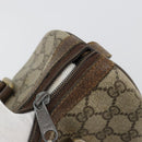 GUCCI GG Supreme Web Sherry Line Boston Bag PVC Beige Goud 40 3841 Auth gh2129-7