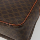 CELINE Macadam Canvas Shoulder Bag PVC Leather Brown Gold Auth gh2130-16