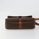 CELINE Macadam Canvas Shoulder Bag PVC Leather Brown Gold Auth gh2130-5