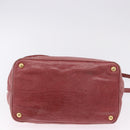 Miu Miu Matelasse Hand Bag Leather 2way Pink Gold Auth gh2131-5