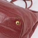 Miu Miu Matelasse Hand Bag Leather 2way Pink Gold Auth gh2131-17