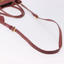 Miu Miu Matelasse Hand Bag Leather 2way Pink Gold Auth gh2131-9