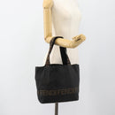 FENDI Handtasche Canvas Schwarz Braun Auth gh2132-23