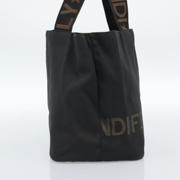 FENDI Handtasche Canvas Schwarz Braun Auth gh2132