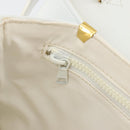 CELINE Shoulder Bag Leather White Gold Auth gh2134-23