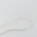 CELINE Shoulder Bag Leather White Gold Auth gh2134-14