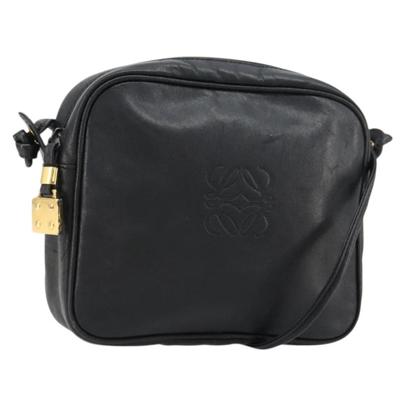 LOEWE Umhängetasche Leder Schwarz Gold Original gh2136