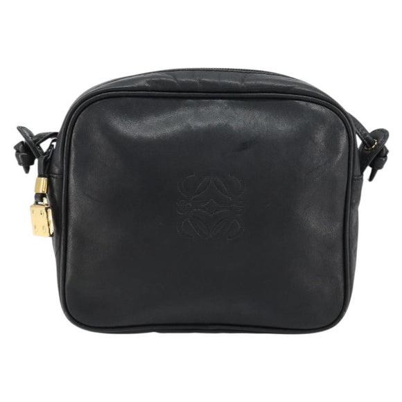 LOEWE Umhängetasche Leder Schwarz Gold Original gh2136
