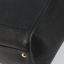 Salvatore Ferragamo Gancini Tragetasche Leder Schwarz Gold Auth gh2138-12