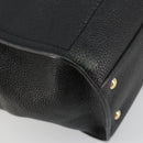 Salvatore Ferragamo Gancini Tragetasche Leder Schwarz Gold Auth gh2138-13