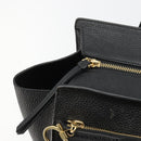 Salvatore Ferragamo Gancini Tragetasche Leder Schwarz Gold Auth gh2138-15