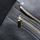 Salvatore Ferragamo Gancini Tragetasche Leder Schwarz Gold Auth gh2138-20