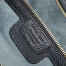 Salvatore Ferragamo Gancini Tragetasche Leder Schwarz Gold Auth gh2138-23