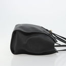 Salvatore Ferragamo Gancini Tragetasche Leder Schwarz Gold Auth gh2138-4