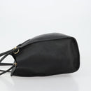 Salvatore Ferragamo Gancini Tragetasche Leder Schwarz Gold Auth gh2138-5
