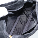 CELINE C Macadam Canvas Hand Bag Black Gold Auth gh2139A-15