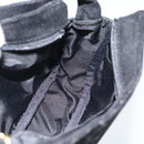 CELINE C Macadam Canvas Hand Bag Black Gold Auth gh2139A-16