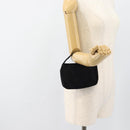 CELINE C Macadam Canvas Hand Bag Black Gold Auth gh2139A-19