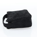 CELINE C Macadam Canvas Hand Bag Black Gold Auth gh2139A-4