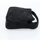 CELINE C Macadam Canvas Hand Bag Black Gold Auth gh2139A-5