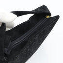 CELINE C Macadam Canvas Hand Bag Black Gold Auth gh2139A-6