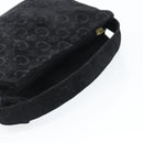 CELINE C Macadam Canvas Hand Bag Black Gold Auth gh2139A-7