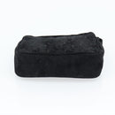 CELINE C Macadam Canvas Hand Bag Black Gold Auth gh2139A-9
