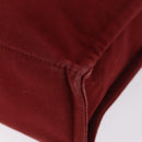 HERMES Fourre Tout MM Hand Bag Canvas Red Silver Auth gh2140-16