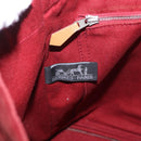 HERMES Fourre Tout MM Hand Bag Canvas Red Silver Auth gh2140-17