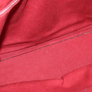 HERMES Fourre Tout MM Hand Bag Canvas Red Silver Auth gh2140-11