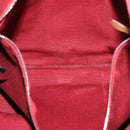 HERMES Fourre Tout MM Hand Bag Canvas Red Silver Auth gh2140-21