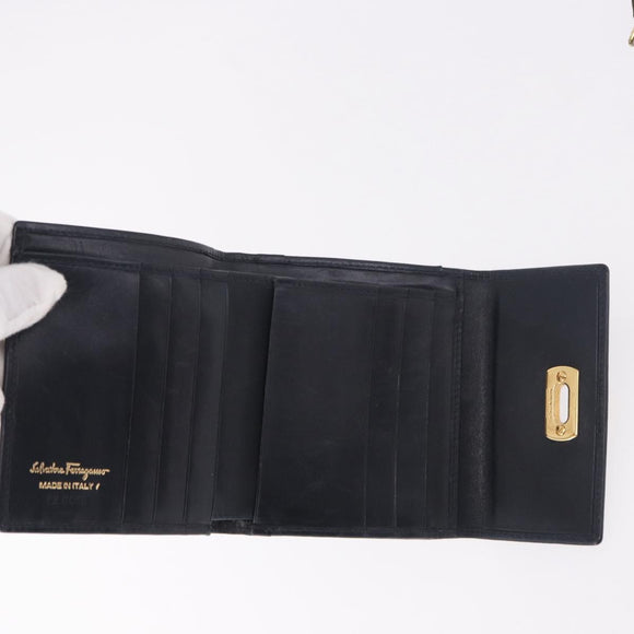 LOUIS VUITTON Salvatore Ferragamo Monogram Wallet Leather 3 Set Auth gh2141