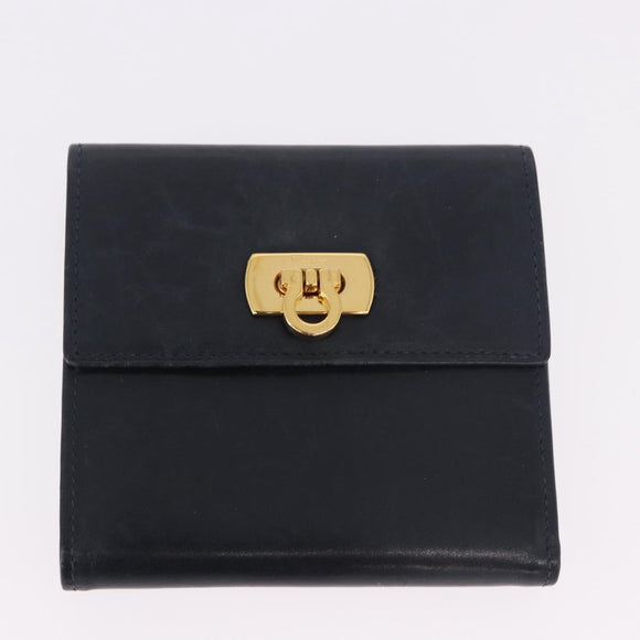 LOUIS VUITTON Salvatore Ferragamo Monogram Wallet Leather 3 Set Auth gh2141
