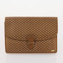 CELINE Macadam Canvas Clutch Bag PVC Leather 4 Set Brown Beige Auth gh2143-22