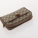GUCCI GG Supreme GG Plus Supreme Web Sherry Line Bag PVC 3 Set Beige Auth gh2144-14