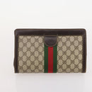 GUCCI GG Supreme GG Plus Supreme Web Sherry Line Bag PVC 3 Set Beige Auth gh2144-17