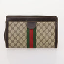 GUCCI GG Supreme GG Plus Supreme Web Sherry Line Bag PVC 3 Set Beige Auth gh2144-18