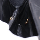 GUCCI Bamboo Hand Bag Suede Black Gold 002 1096 0260 Auth gh2145-18