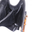 GUCCI Bamboo Hand Bag Suede Black Gold 002 1096 0260 Auth gh2145-20