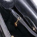 GUCCI Bamboo Hand Bag Suede Black Gold 002 1096 0260 Auth gh2145-22