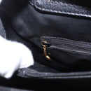 GUCCI Bamboo Hand Bag Suede Black Gold 002 1096 0260 Auth gh2145-24