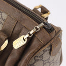 GUCCI GG Plus Supreme Hand Bag PVC Beige Gold Auth gh2146-10
