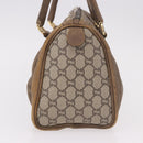 GUCCI GG Plus Supreme Hand Bag PVC Beige Gold Auth gh2146-3