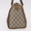GUCCI GG Plus Supreme Hand Bag PVC Beige Gold Auth gh2146-4