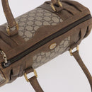 GUCCI GG Plus Supreme Hand Bag PVC Beige Gold Auth gh2146-6
