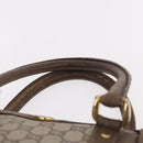 GUCCI GG Plus Supreme Hand Bag PVC Beige Gold Auth gh2146-8