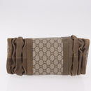 GUCCI GG Plus Supreme Hand Bag PVC Beige Gold Auth gh2146-5