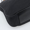 GUCCI Bamboo Hand Bag Nylon 2way Black Silver 001 1577 2615 Auth gh2147-16