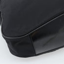 GUCCI Bamboo Hand Bag Nylon 2way Black Silver 001 1577 2615 Auth gh2147-10