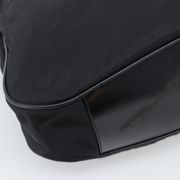 GUCCI Bamboo Hand Bag Nylon 2way Black Silver 001 1577 2615 Auth gh2147